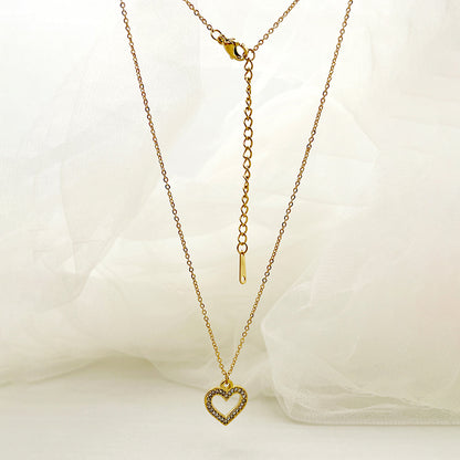 Vintage Diamond Heart Pendant