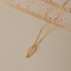 Diamond Bloom Leaf Shaped Pendant