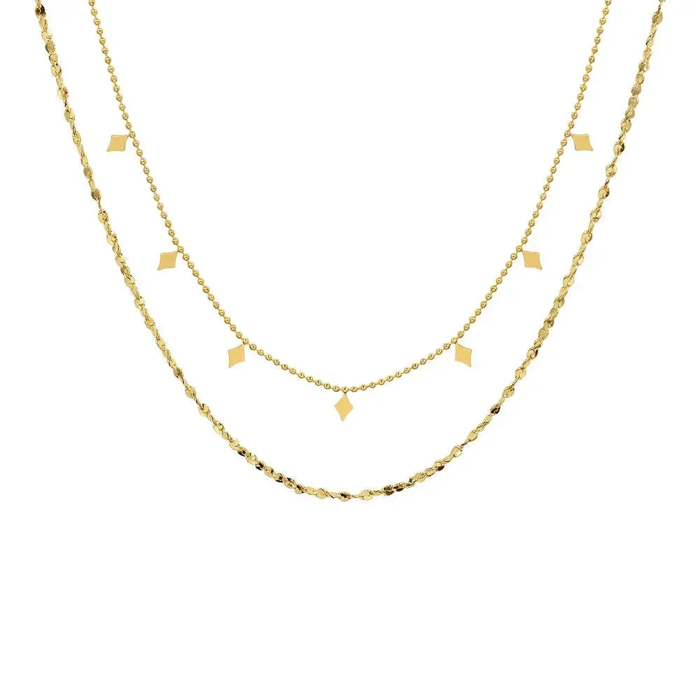 Opulent Aura Gold Chain Necklace - Diatoms