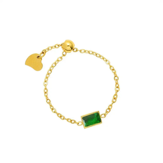 Zirconia Dazzle Chain Ring - Diatoms