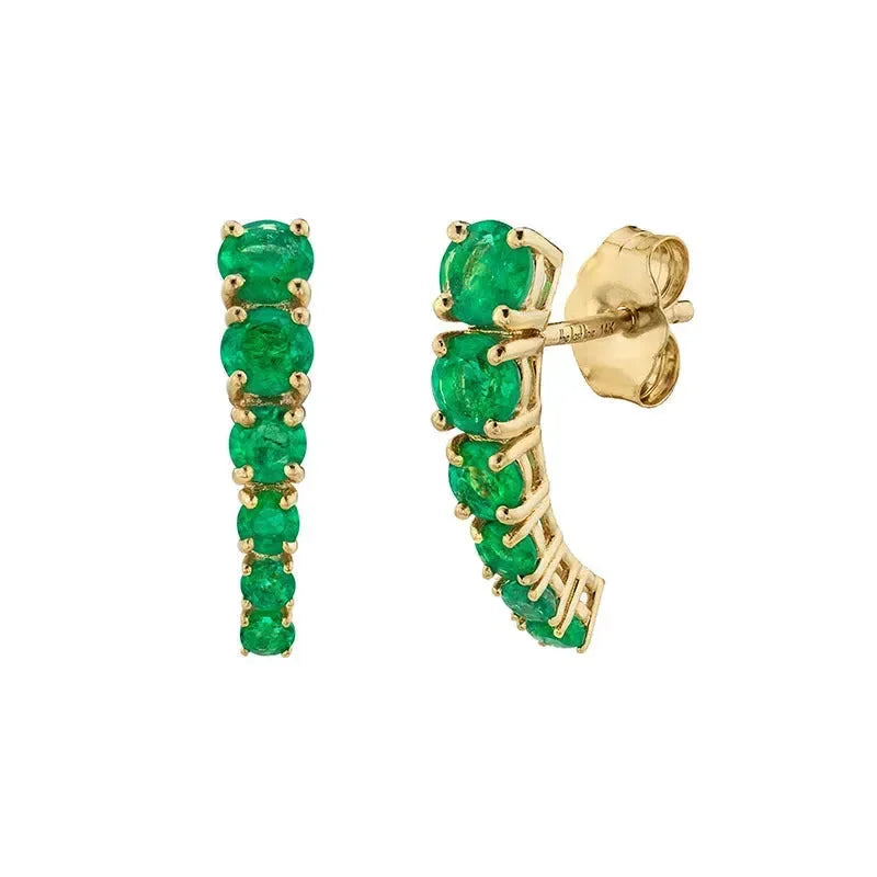 Tiny Tether Drop Earrings Ear Studs - Diatoms