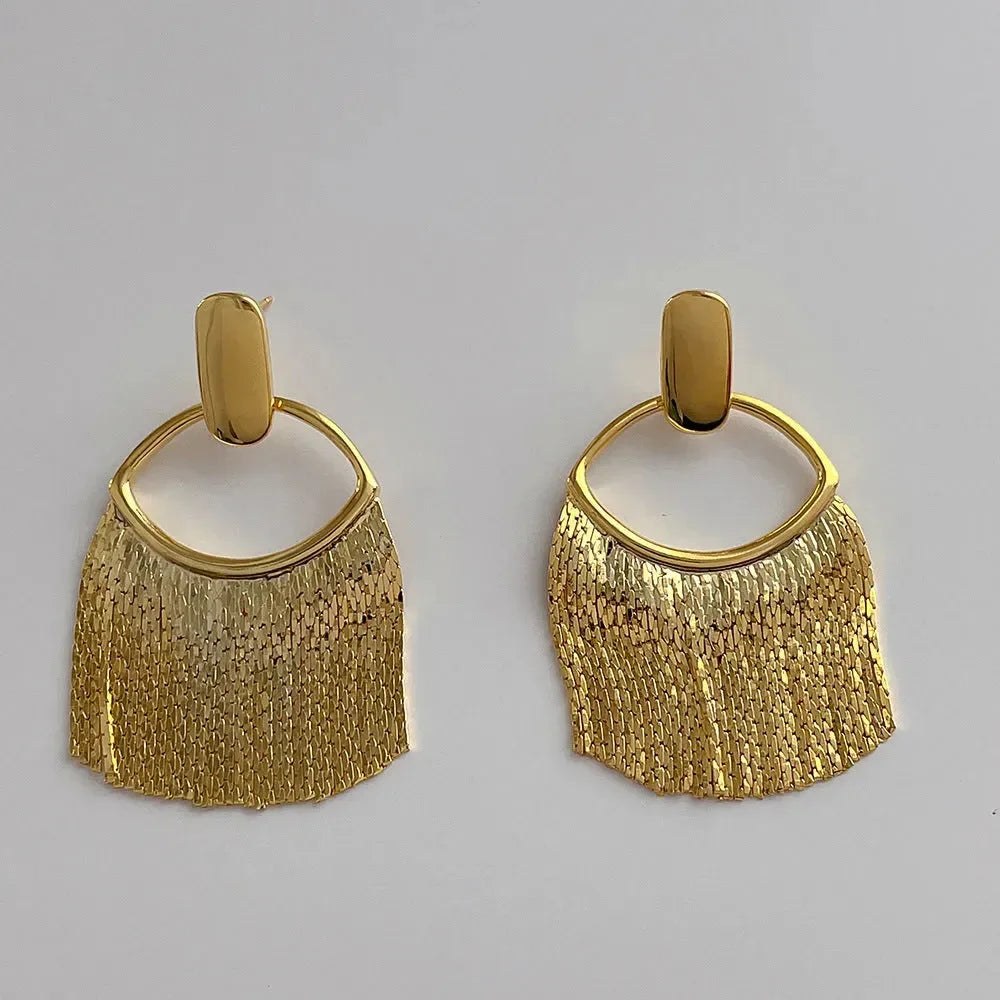 Fashion Party Geometric Tassel Women Drop Earrings - Diatoms