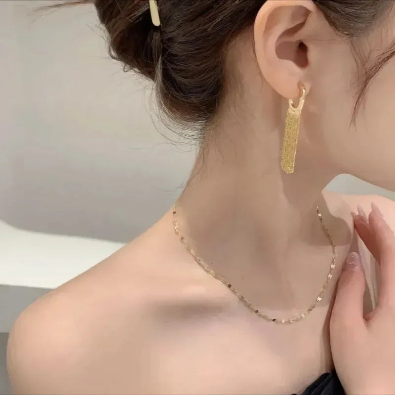 Tassel Chain Statement Drop Earrings - Diatoms