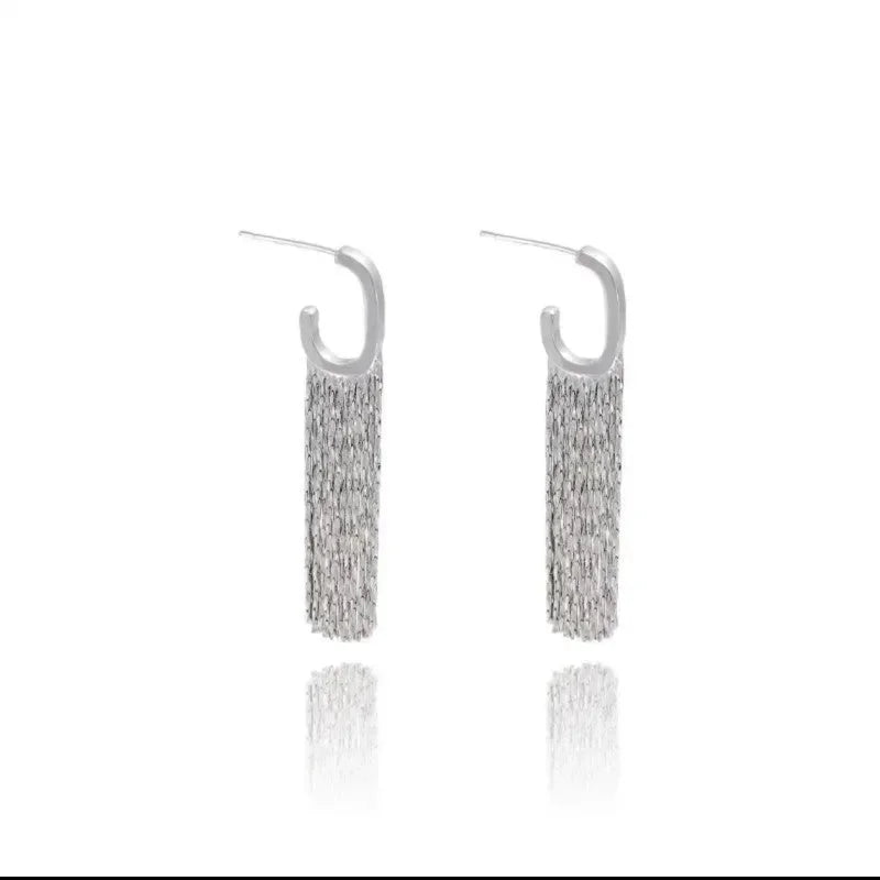 Tassel Chain Statement Drop Earrings - Diatoms
