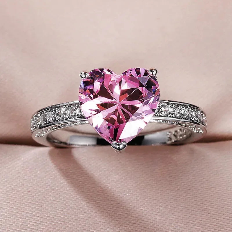 Classic Heart Shaped Rings - Diatoms