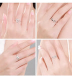 Luxurious Treasures Silver Inlay Adjustable Rings - Diatoms