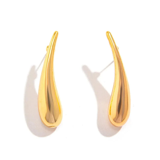 Luxy Long Teardrop Earrings - Diatoms