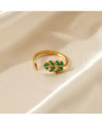 Golden Leaves Rings - Diatoms