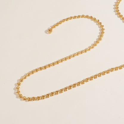 Golden Heart Chain Necklace