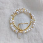 Elegant Portrait Faith Freshwater Pearl Necklace - Diatoms