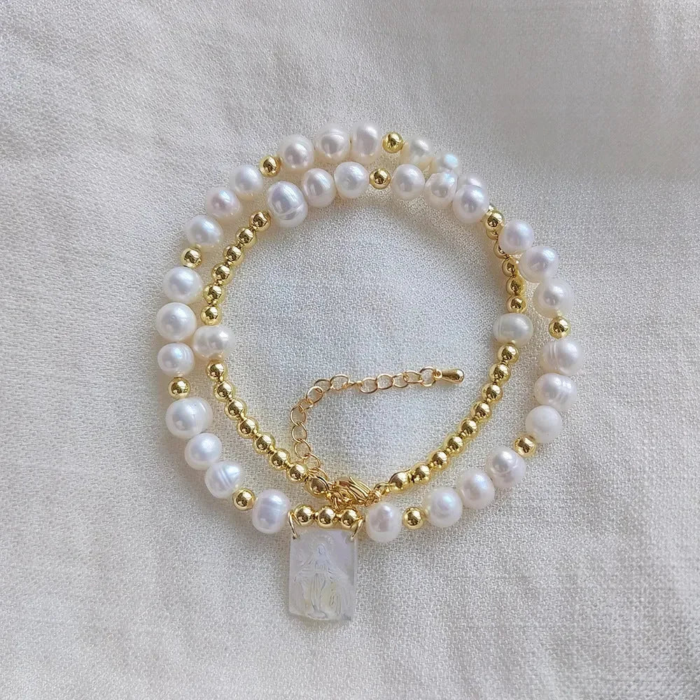 Elegant Portrait Faith Freshwater Pearl Necklace - Diatoms