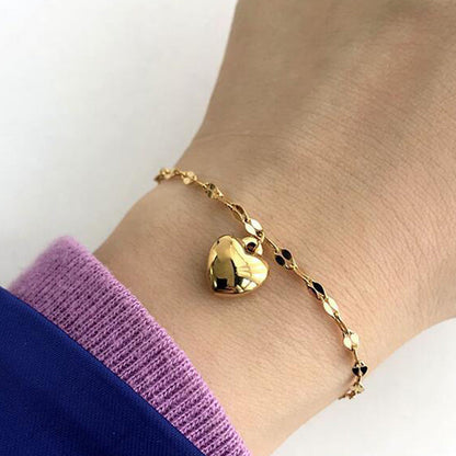 Golden Heart Chain Bracelet