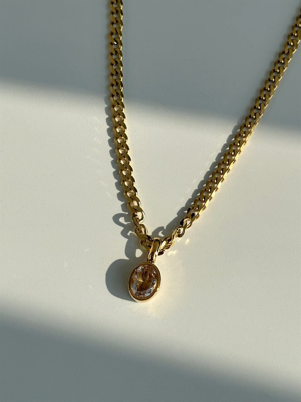 Modern Oval Chain Necklace