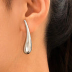 Luxy Long Teardrop Earrings - Diatoms