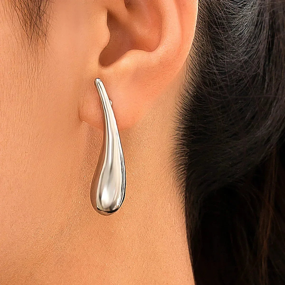 Luxy Long Teardrop Earrings - Diatoms
