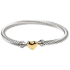 Glamour Goddess Heart Shape Bangle - Diatoms