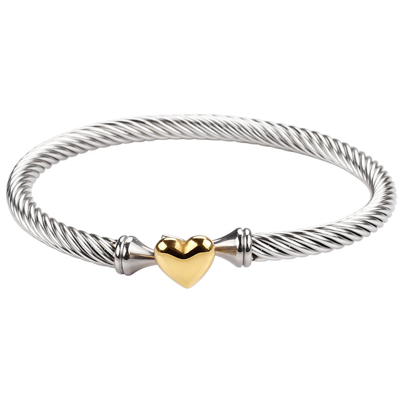 Glamour Goddess Heart Shape Bangle