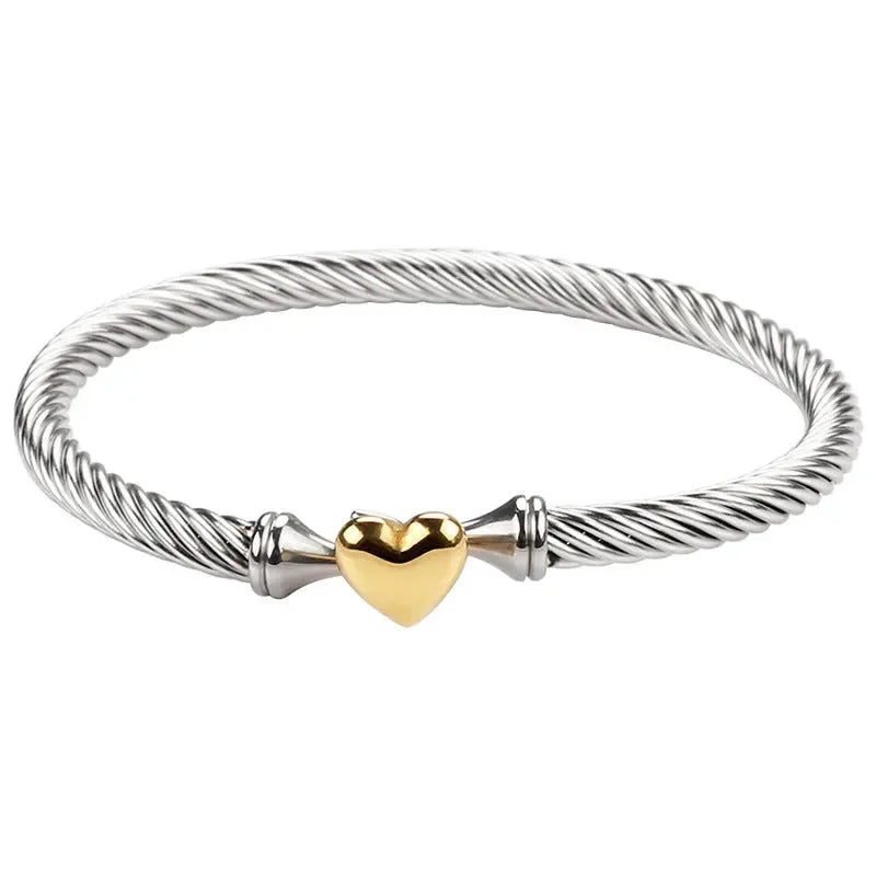 Glamour Goddess Heart Shape Bangle - Diatoms
