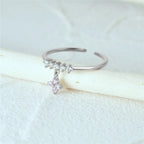 Luxe Sterling Silver Flower Pendant Ring - Diatoms
