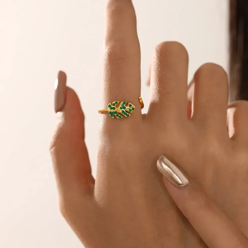 Golden Leaves Rings - Diatoms