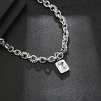 Diatoms Casual Hip-Hop Titanium Rhinestones Unisex Pendant - Diatoms