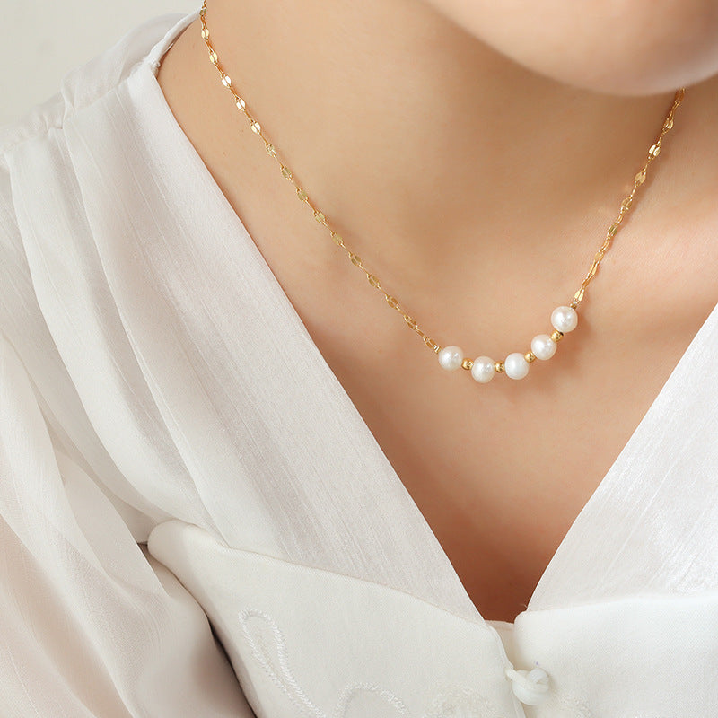 Five Pearl Necklace