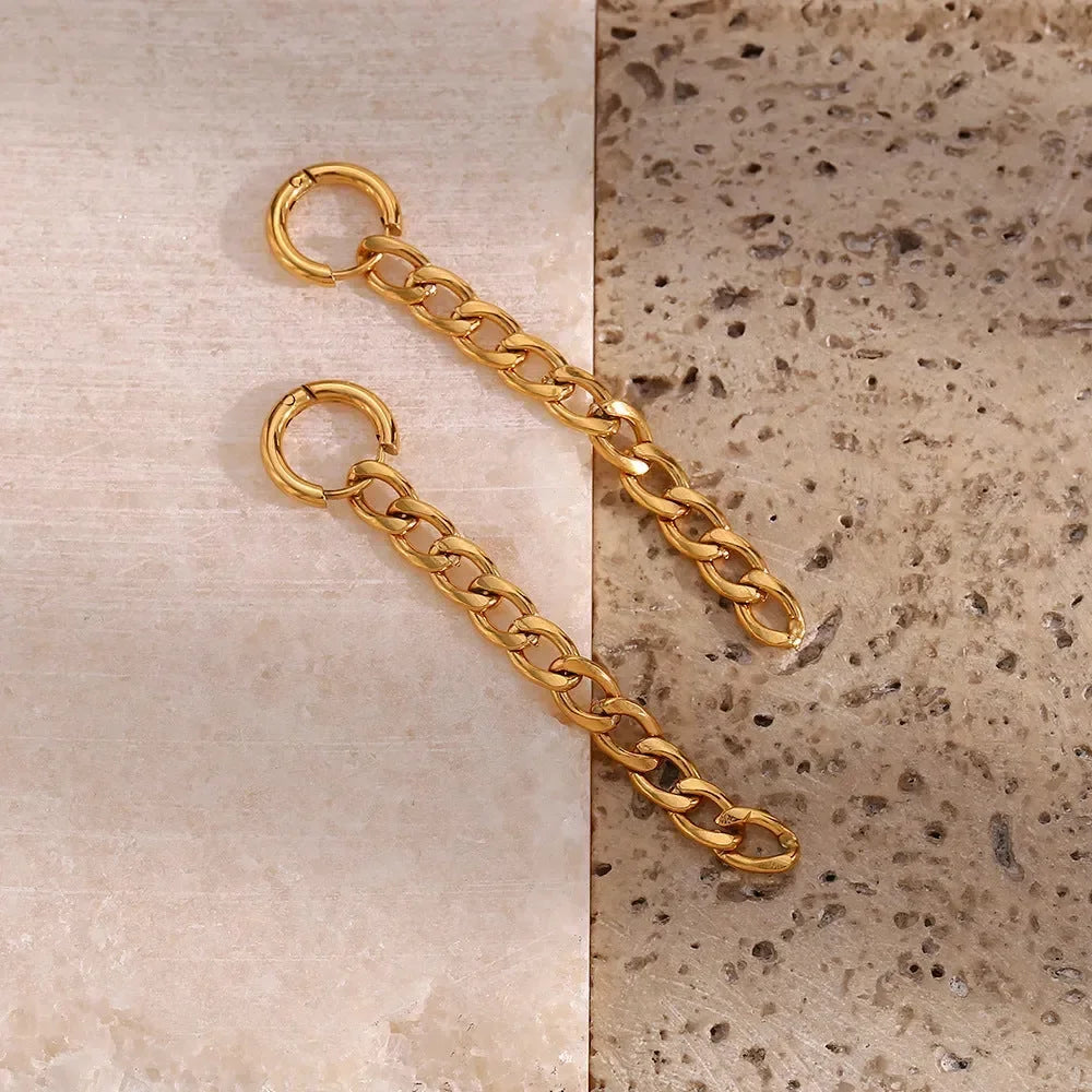 Long Chain Earrings - Diatoms