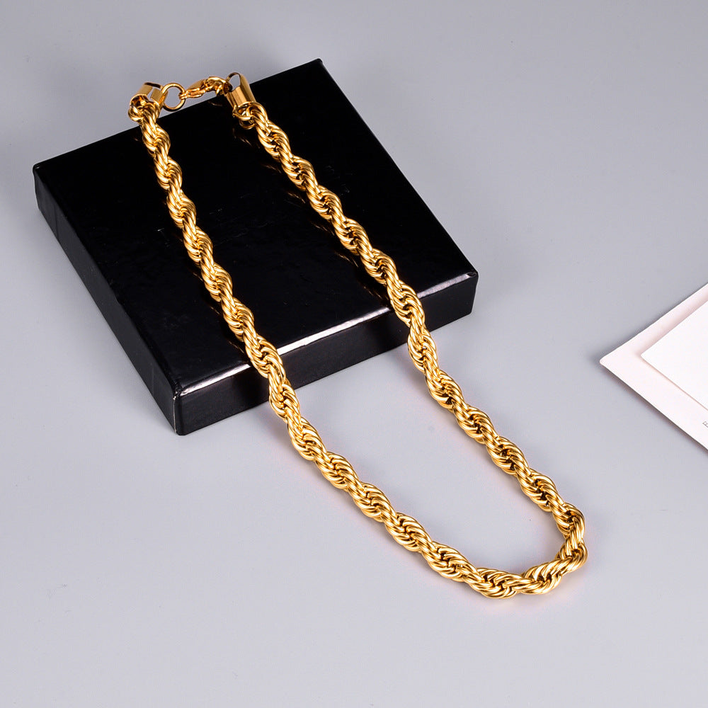 Bling Buzz Twisted Chain Necklace