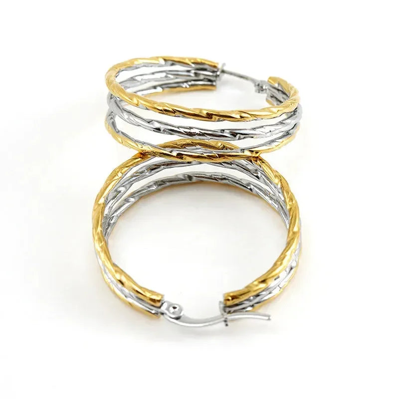 Evening Sky Glow Hoop Earrings - Diatoms