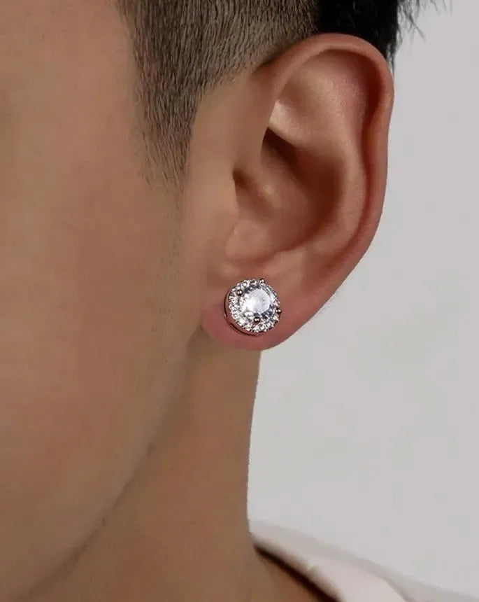 Classic Hip Hop Men Ear Studs - Diatoms