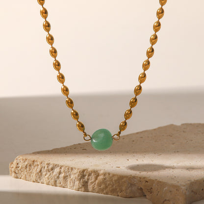 Luxy Emerald Pearly Necklace