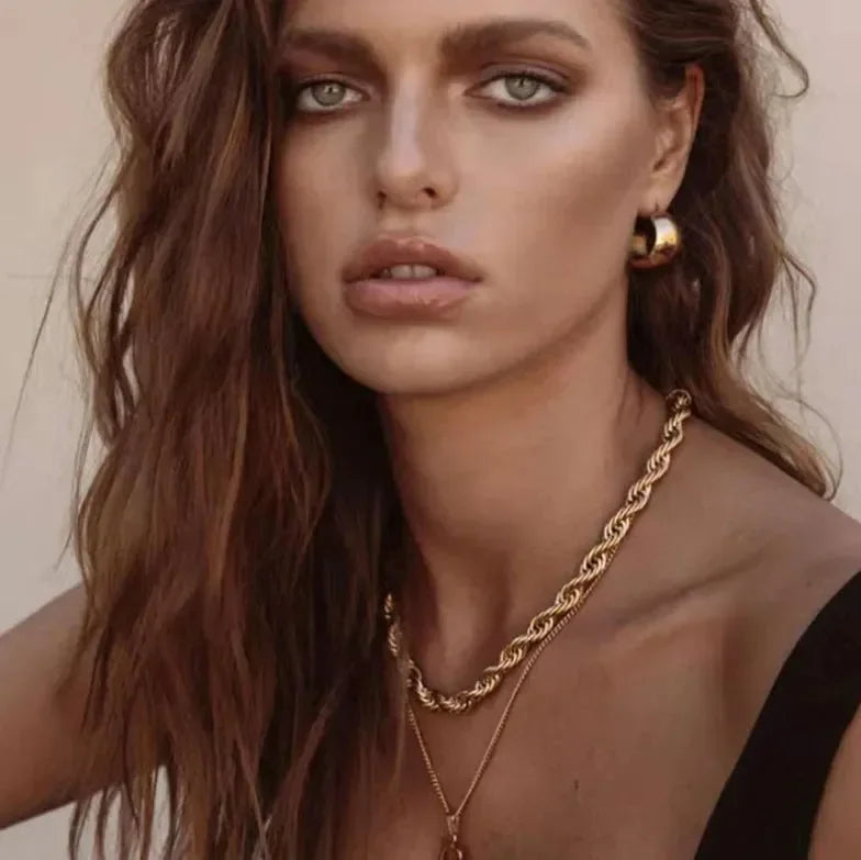 Bling Buzz Twisted Chain Necklace - Diatoms