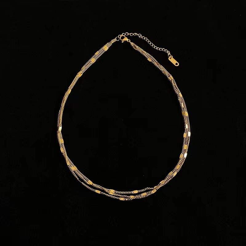 Luxy Triple Layered Chain Necklace