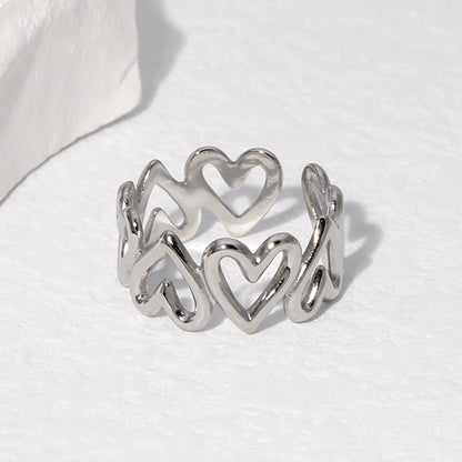 Luxy Heart Shape Adjustable Rings