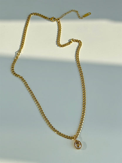 Modern Oval Chain Necklace