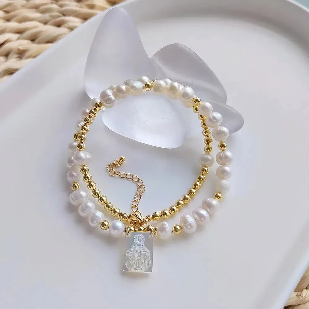 Elegant Portrait Faith Freshwater Pearl Necklace - Diatoms