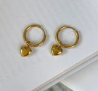 Luxy Small Heart Hoop Earrings - Diatoms