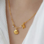 Diamond Starfish Shell Ocean Necklace - Diatoms