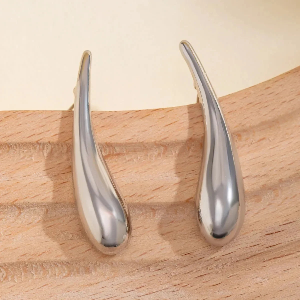 Luxy Long Teardrop Earrings - Diatoms