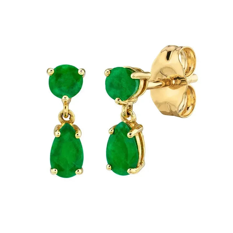 Tiny Tether Drop Earrings Ear Studs - Diatoms