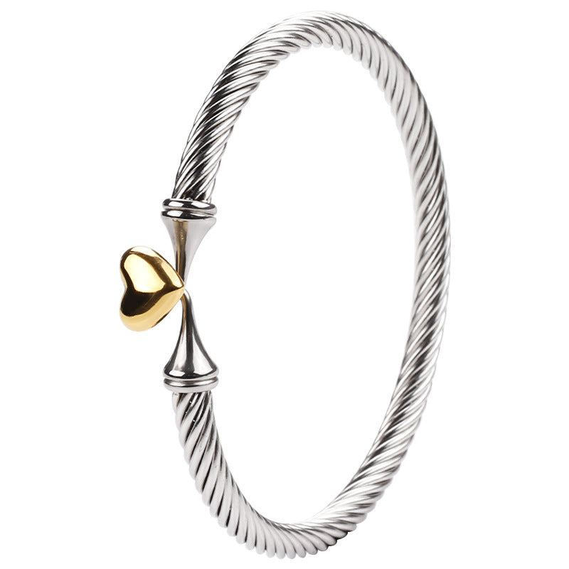 Glamour Goddess Heart Shape Bangle