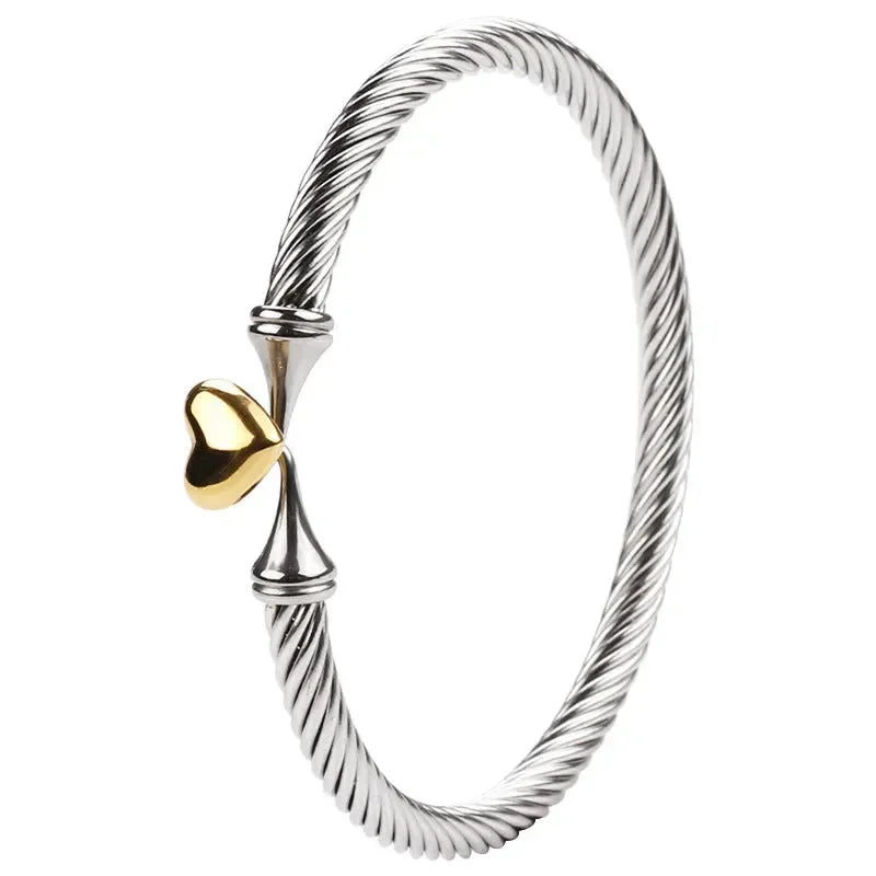 Glamour Goddess Heart Shape Bangle - Diatoms
