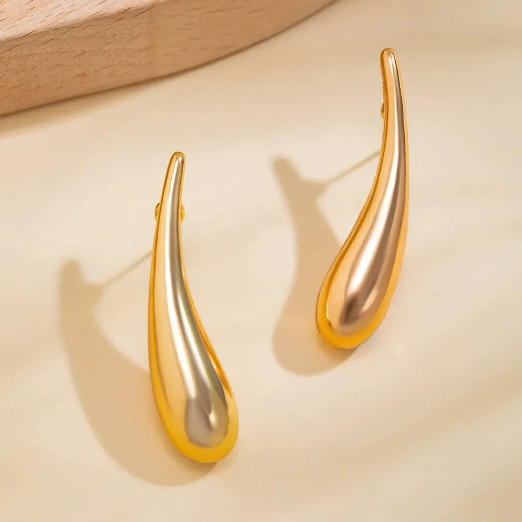 Luxy Long Teardrop Earrings - Diatoms