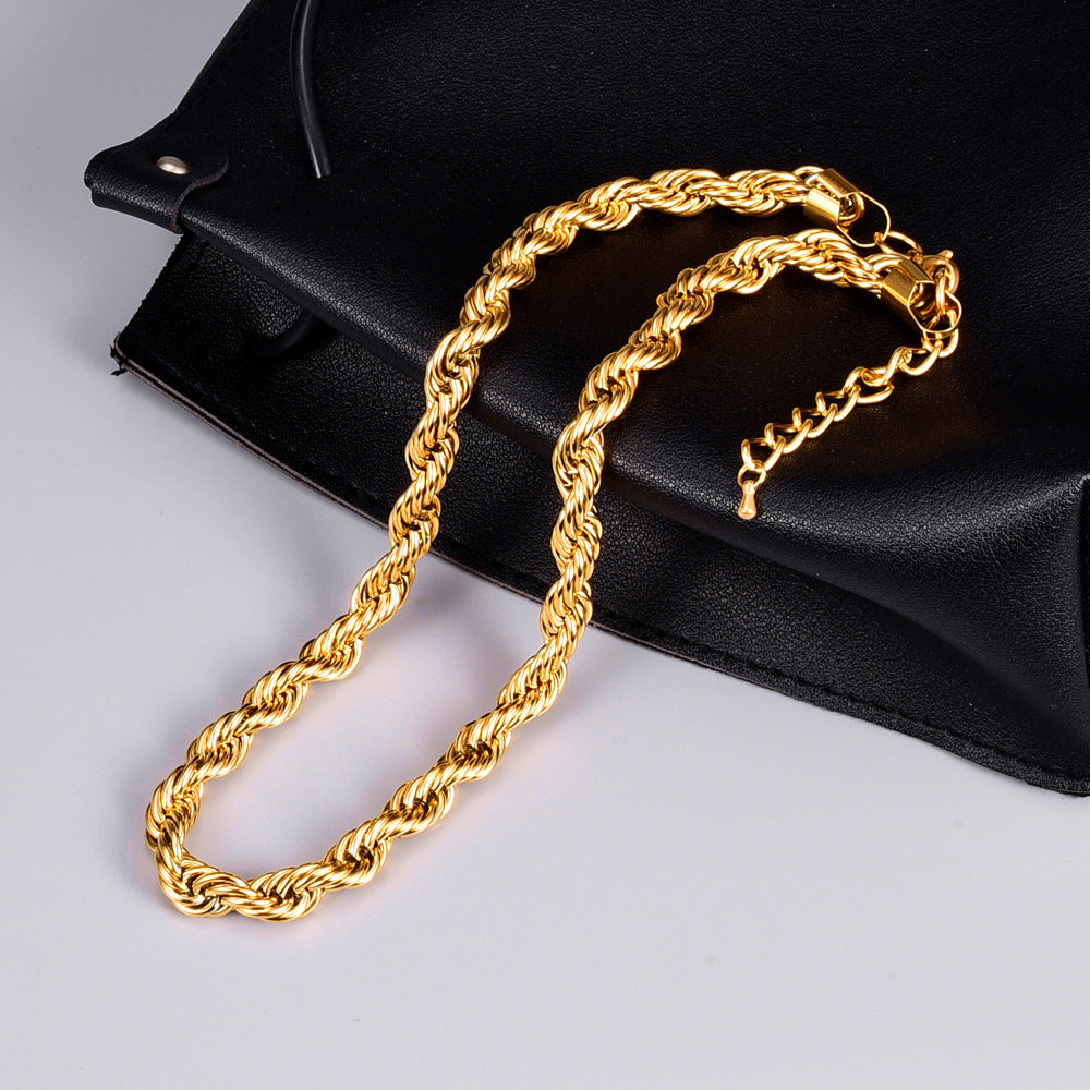 Bling Buzz Twisted Chain Necklace