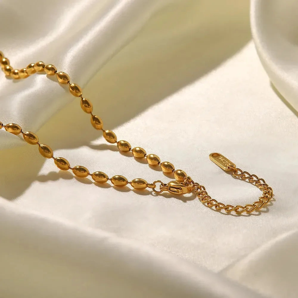 Luxy Emerald Pearly Necklace - Diatoms