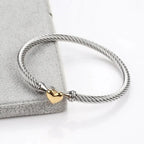 Glamour Goddess Heart Shape Bangle - Diatoms