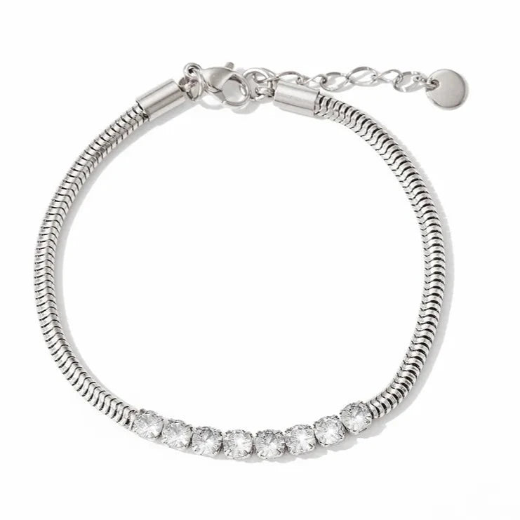 Starlit Grace Silver Bracelet