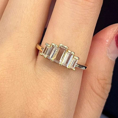 Five Baguette Diamond Ring