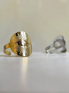 Eye of Elegance Gold Ring - Diatoms