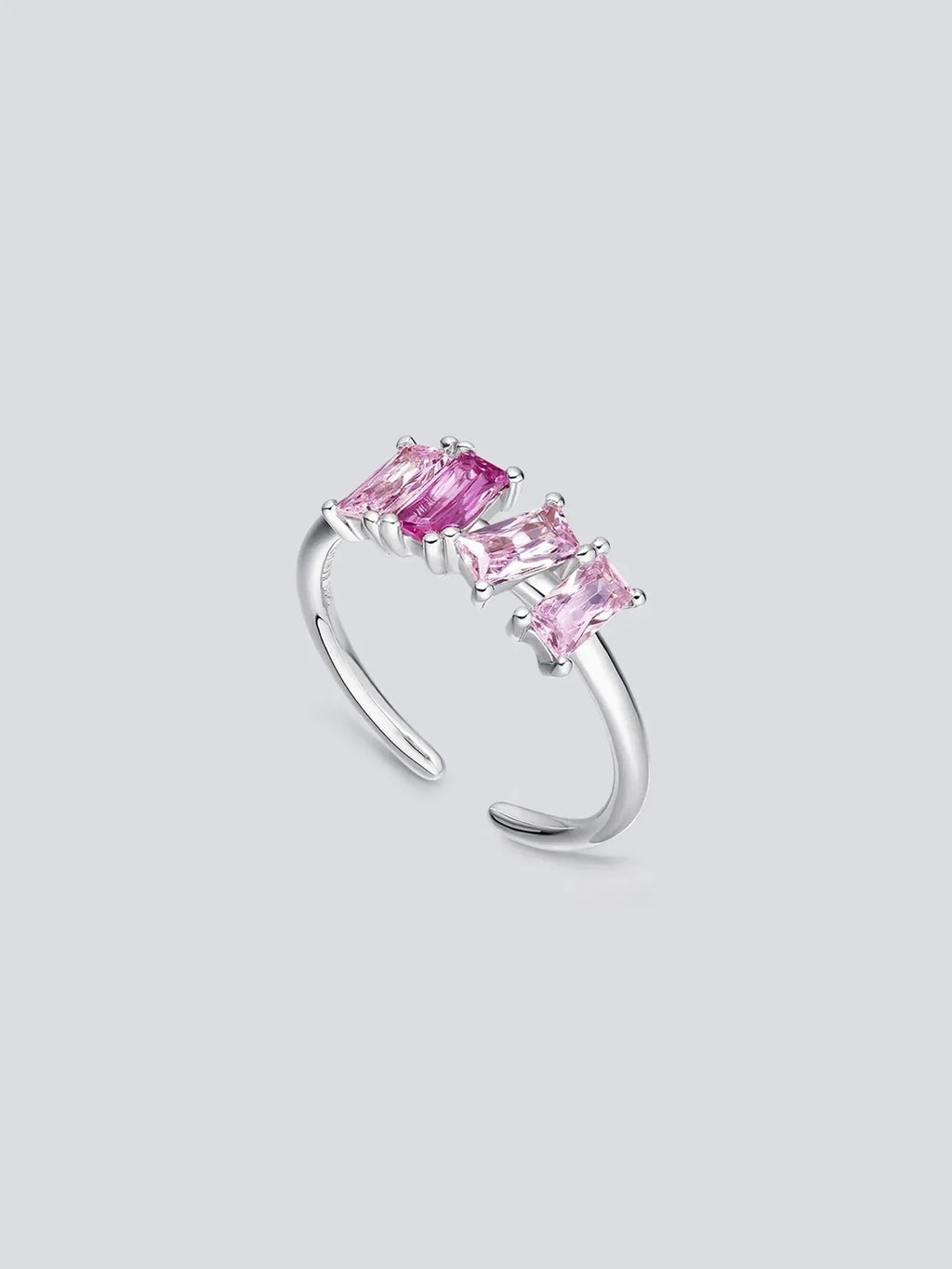 Luxy Crystal Rectangle Pink Ring - Diatoms